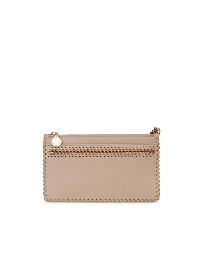 Stella Mccartney 'falabella' Cream Recycled Polyester Mini Clutch In Beige