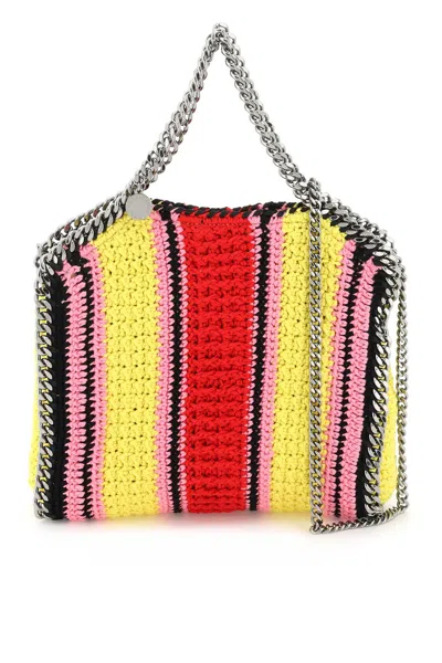 Stella Mccartney Falabella Crochet Tote Bag In Pink (yellow)