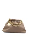 Stella Mccartney Falabella Mini Crossbody Drawstring Bags In Neutral