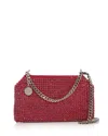 Stella Mccartney Red Falabella Crystal Mesh Shoulder Bag In Red