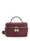 Stella Mccartney Falabella Chain-embellished Brushed Shoulder Bag In Burgundy