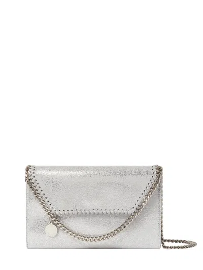 Stella Mccartney Falabella Crossbody Chain Wallet In Metallic