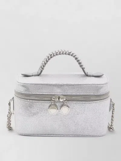 Stella Mccartney Falabella Crossbody Vanity Chain Bag In Silver