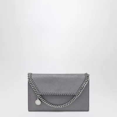 Stella Mccartney Falabella Crossbody Wallet Bag In Dark Barolo