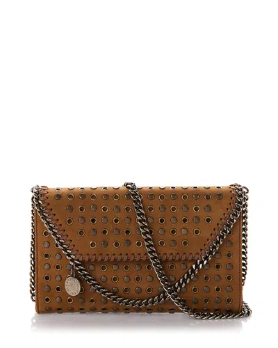 Stella Mccartney Falabella Crossbody Wallet In Brown