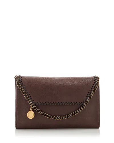 Stella Mccartney Mahogany Falabella Chain Wallet In Brown