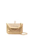 Stella Mccartney Falabella Crystal-embellished Wallet In Yellow