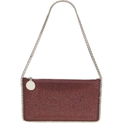 Stella Mccartney Falabella Crystal Studded Faux Leather Pouchette Shoulder Bag