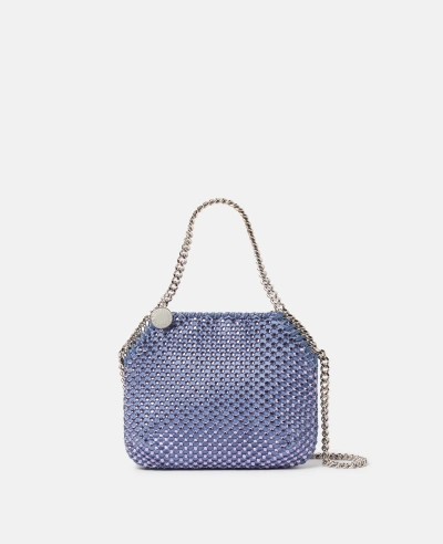 Stella Mccartney Falabella Crystal Tiny Tote Bag In Blue