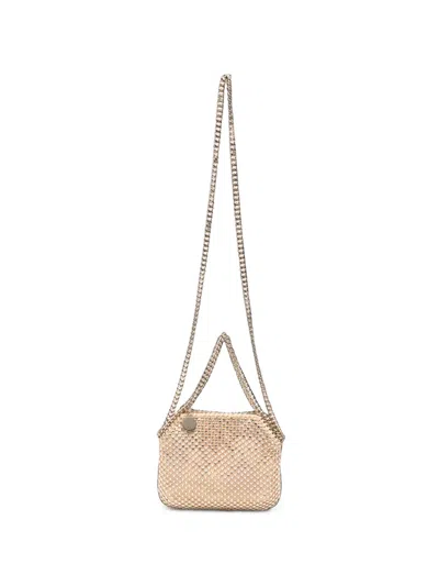 Stella Mccartney Falabella Crystal-embellished Mini Tote Bag In Neutral
