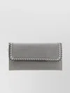 Stella Mccartney Falabella Deer Wallet With Chain Trim In Grey