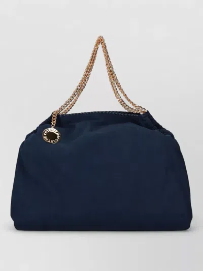 Stella Mccartney Falabella Drawstring Clutch Bag Chain Strap In Blue