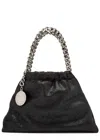 Stella Mccartney Falabella Drawstring Faux Leather Cross-body Bag In Black