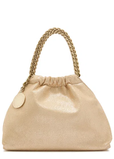 Stella Mccartney Falabella Drawstring Faux Leather Cross-body Bag In Neutral
