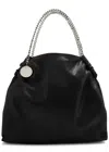 Stella Mccartney Falabella Drawstring Faux Suede Tote In Black