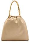 Stella Mccartney Falabella Drawstring Faux Suede Tote In Neutral