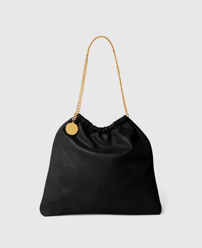 Stella Mccartney Falabella Drawstring Shoulder Bag In Black