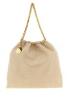 Stella Mccartney Falabella Drawstring Shoulder Bags Beige In Brown