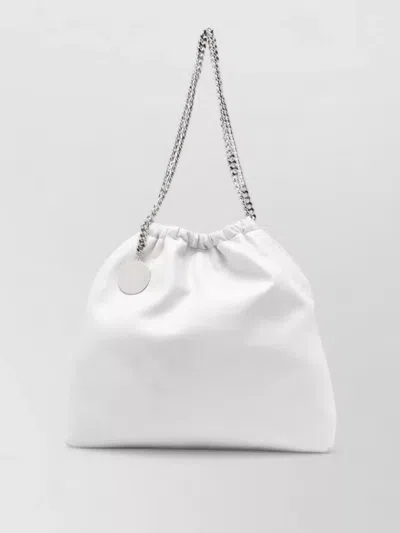 Stella Mccartney Falabella Drawstring Shoulder Chain Medium Tote In White