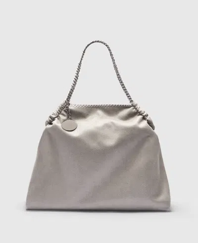 Stella Mccartney Falabella Drawstring Tote Bag In Gray