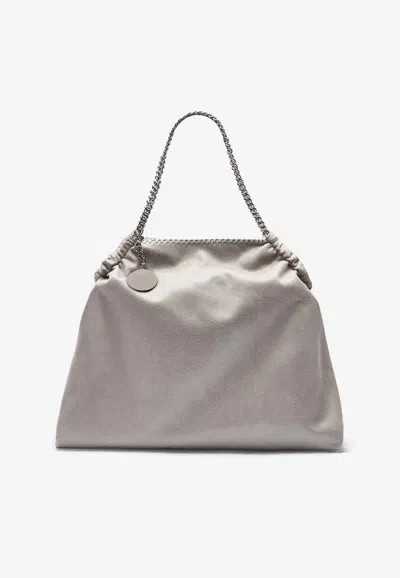 Stella Mccartney Falabella Drawstring Tote Bag In Gray