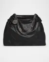 Stella Mccartney Falabella Drawstring Vegan Leather Tote Bag In Black