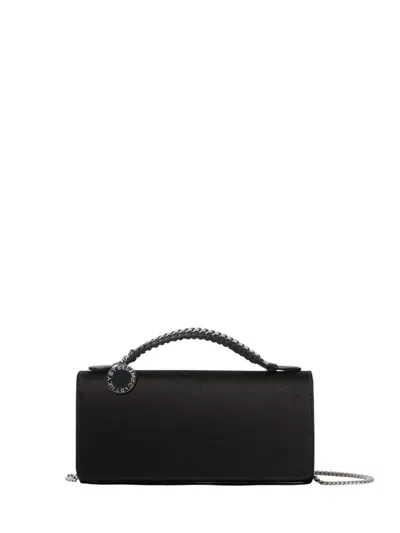 Stella Mccartney Falabella Eco Satin Handbag In Black
