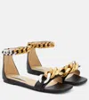 Stella Mccartney 810006w1cu0 Womens Belted Leather Ankle Strap In Black