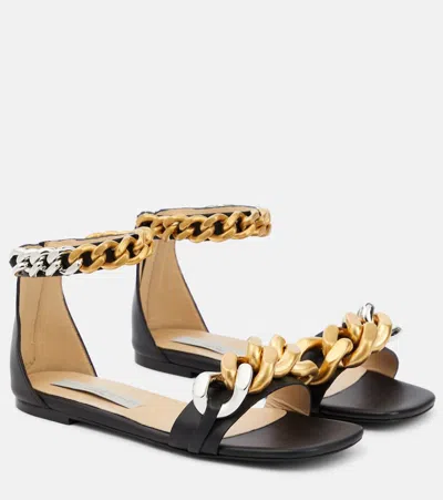STELLA MCCARTNEY FALABELLA EMBELLISHED FLAT SANDALS