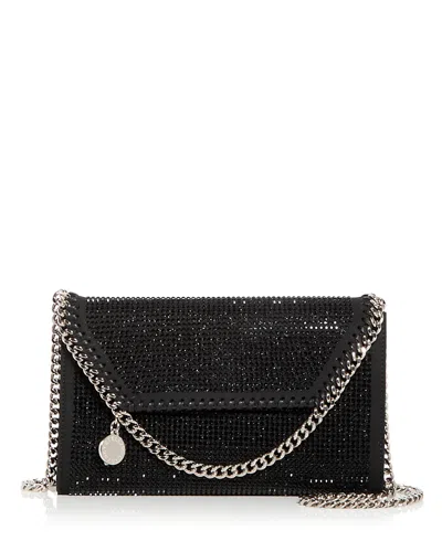 Stella Mccartney Falabella Embellished Mini Crossbody Bag In Black