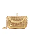 Stella Mccartney Falabella Embellished Wallet In Nude