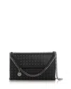Stella Mccartney Falabella Embellished Wallet On Chain In Black