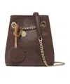 Stella Mccartney Falabella Embossed Bucket Bag In Brown