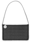 Stella Mccartney Womens Black Pochette Eyelets Faux-leather Shoulder Bag In Multi