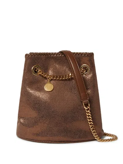 Stella Mccartney Falabella Faux-leather Bucket Bag In Brown