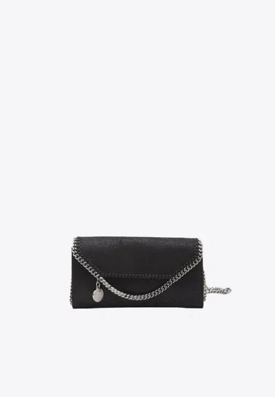 Stella Mccartney Falabella Faux Leather Clutch Bag In Black