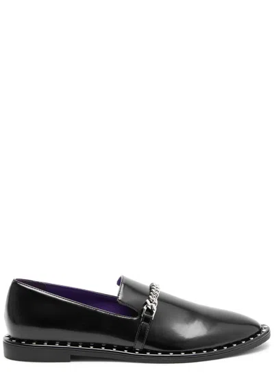 Stella Mccartney Falabella Faux Leather Loafers In Black