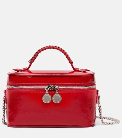 Stella Mccartney Falabella人造皮革化妆包 In Red