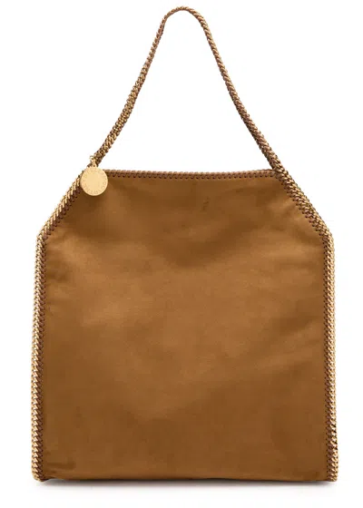 Stella Mccartney Falabella Faux Suede Tote In Brown