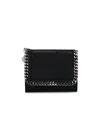 Stella Mccartney Women Black Shaggy Deer Small Falabella Wallet In Black