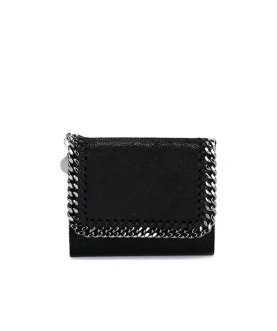 Stella Mccartney Falabella Flap Cardholder In Black
