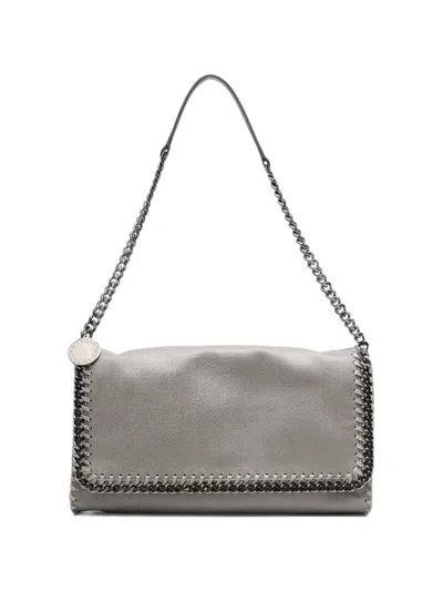 Stella Mccartney Falabella Flap Clutch In Gray