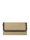 Stella Mccartney Falabella Flap Continental Wallet In Neutrals
