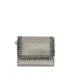 Stella Mccartney Silver Falabella Small Flap Wallet In Gray