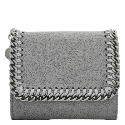 Stella Mccartney Falabella Flap Wallet In Light Grey