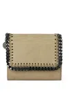 Stella Mccartney Falabella Small Flap Wallet In Neutrals