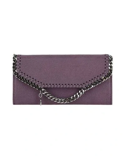 Stella Mccartney Falabella Flap Wallet Woman Wallet Purple Size - Polyester