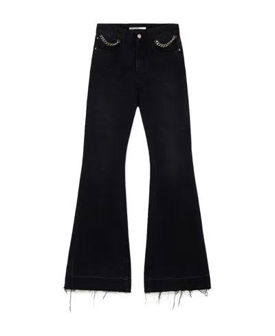 STELLA MCCARTNEY STELLA MCCARTNEY CHAIN EMBELLISHED FLARED JEANS
