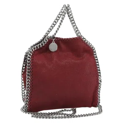 Pre-owned Stella Mccartney Falabella Fold Over Clutch Faux Leather Burgundy Polyester Crossbody Bag Bag (pre-o
