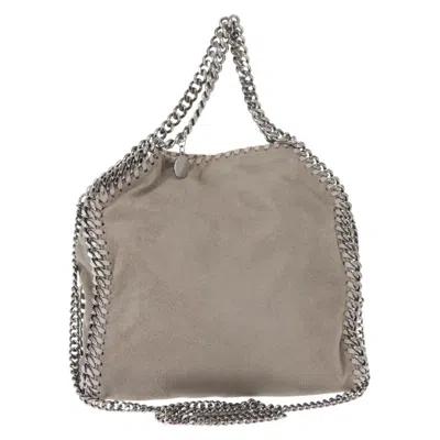 Pre-owned Stella Mccartney Falabella Fold Over Crossbody Bag Faux Leather Gray Polyester Bag ()